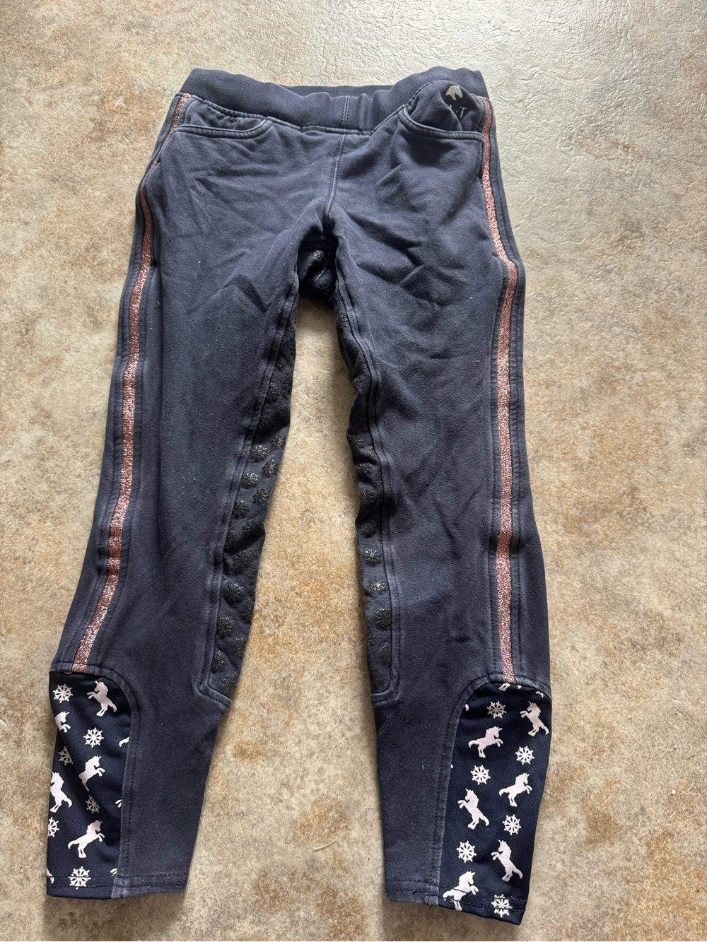 ELT Equestrian Elsa kids winter riding full seat leggings